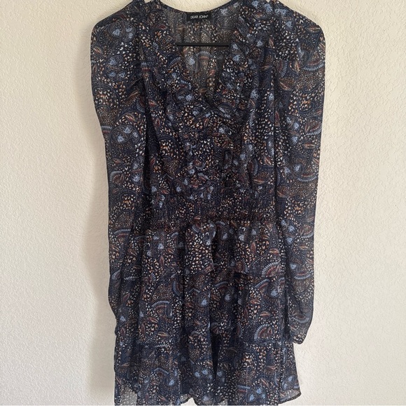 Dear John ADALYN TIERED SKIRT DRESS FEATHERED PAISLEY Size Small - Picture 2 of 10